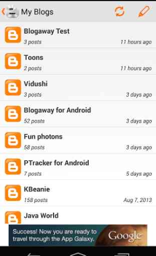Blogaway for Android (Blogger) 2