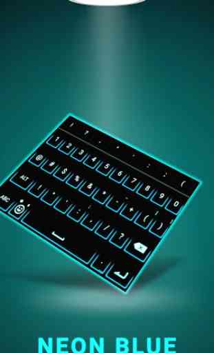 Blue Neon Emoji Keyboard 3