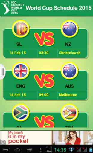 Cricket WorldCup 2015 Schedule 2