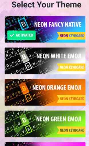 Emoji Keyboard - Colorful Neon 1