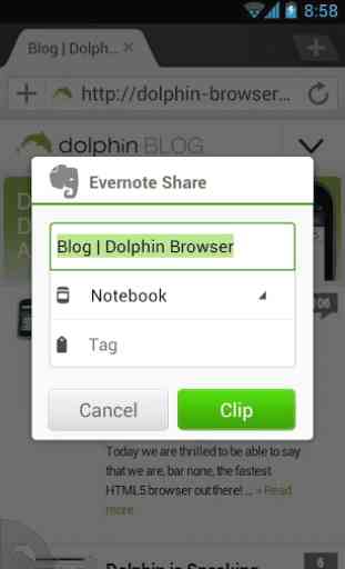 Evernote for Dolphin 1