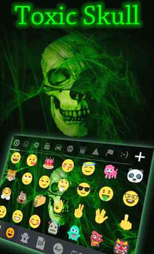 Flaming Skull Emoji Keyboard 2