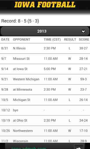 Iowa Hawkeye Football Schedule 2