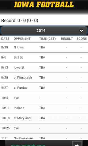 Iowa Hawkeye Football Schedule 3