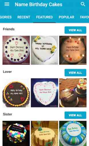 Name Birthday Cakes & Wishes 1