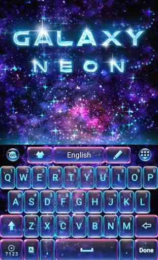 Neon Galaxy GO Keyboard Theme 1