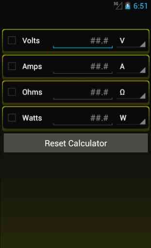 Ohms Law Calculator 1