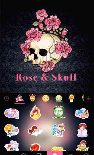 Rose n Skull Kika Keyboard 4