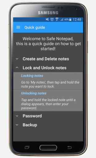 Safe Notepad notes password 2