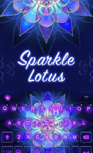Sparkle Lotus Emoji Keyboard 1