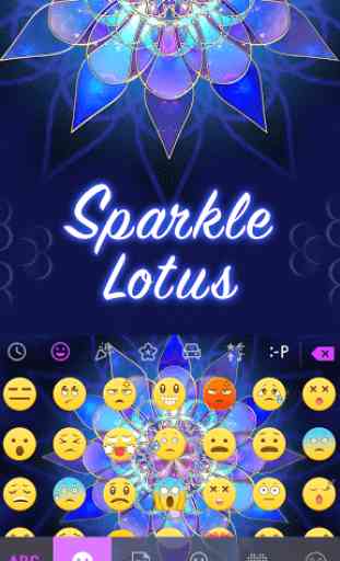 Sparkle Lotus Emoji Keyboard 2