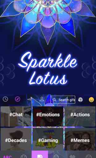 Sparkle Lotus Emoji Keyboard 3