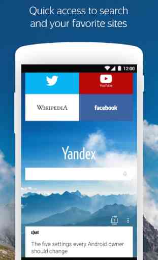Yandex Browser Alpha 1