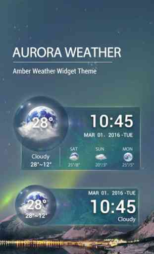 Aurora Weather Clock Widget 1