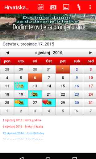 Croatia Calendar 2016 1