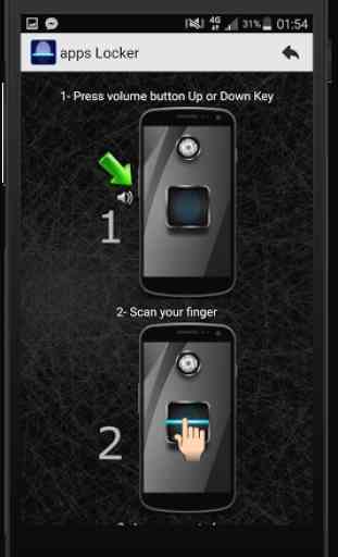 Fingerprint app Lock simulated 3