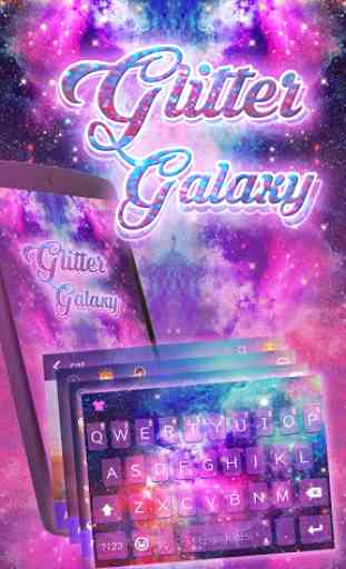 Glitter Galaxy Kika Keyboard 1