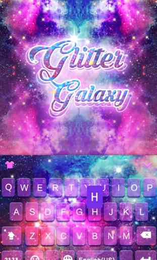 Glitter Galaxy Kika Keyboard 2