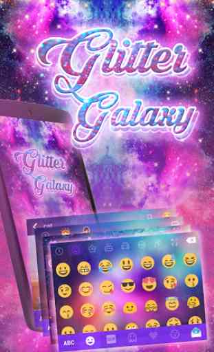 Glitter Galaxy Kika Keyboard 3