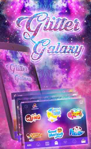 Glitter Galaxy Kika Keyboard 4