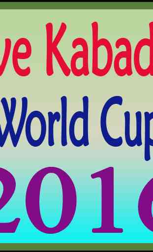Kabaddi World Cup Scores & TV 1