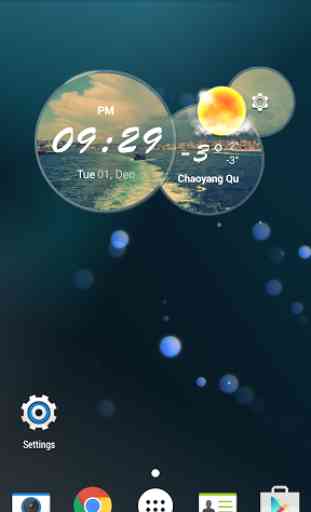 Moto Blur Style Weather Clock 2