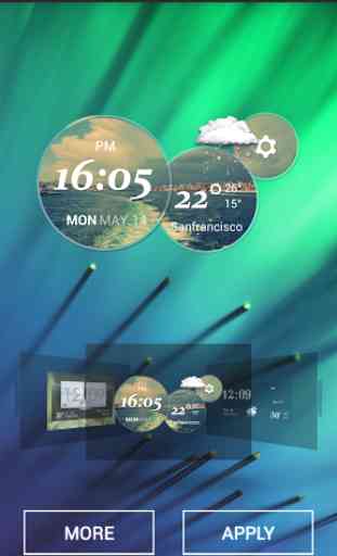 Moto Blur Style Weather Clock 4