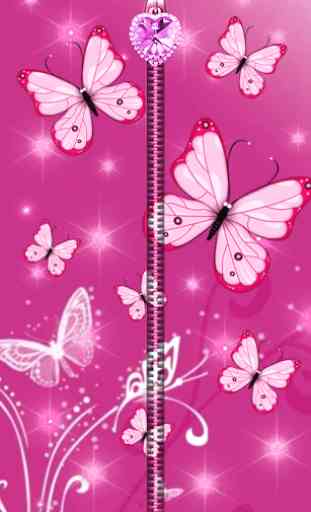 Pink Butterfly Zipper UnLock 1