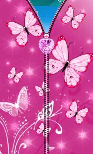 Pink Butterfly Zipper UnLock 2