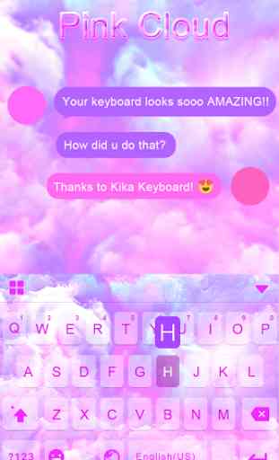 Pink Cloud Kika Keyboard Theme 1