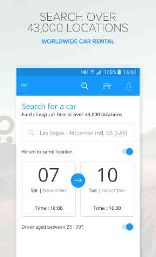 Rentalcars.com Car hire App 1