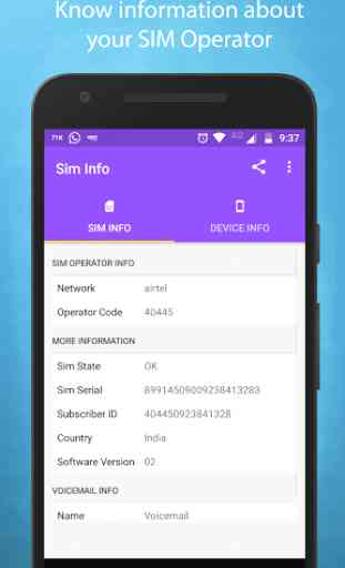SIM Card & Cell Network Info 1