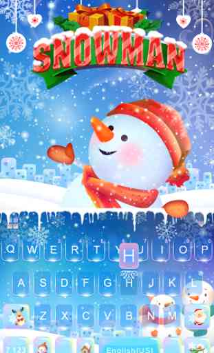 Snowman Emoji Keyboard Theme☃ 1
