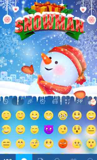 Snowman Emoji Keyboard Theme☃ 2
