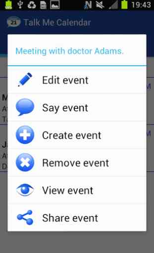 Talking Calendar Reminder app 2