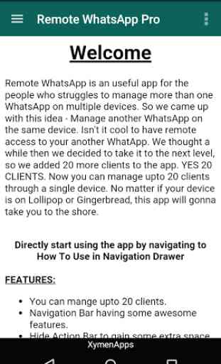 Xymen Remote For WhatsApp BETA 3