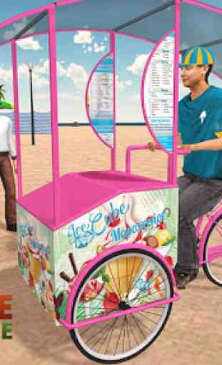 Beach Ice Cream Delivery Boy 3