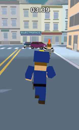 Blocky Cop Craft Running Thief 4