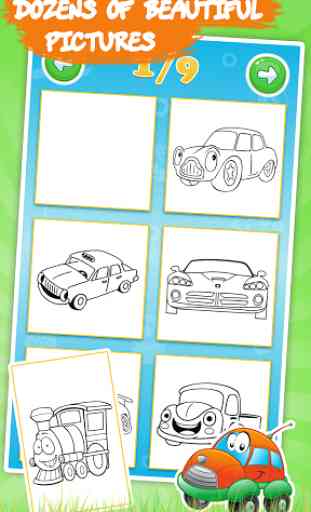 Cars coloring book for kids 2