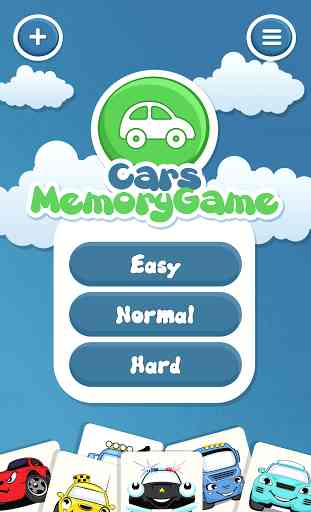 Cars memory game for kids 1