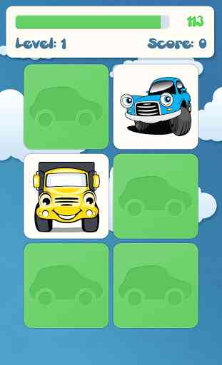 Cars memory game for kids 2