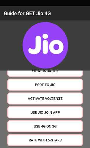 Guide for Get Jio 4G 2