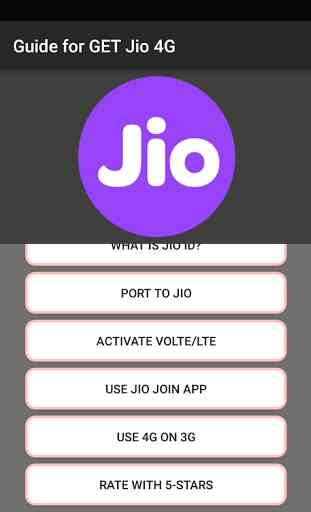 Guide for Get Jio 4G 4