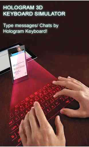 Hologram 3D Keyboard Prank 3