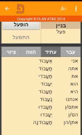 IRIS Hebrew Verbs 4