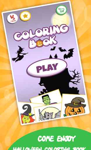 Kids coloring book halloween 3