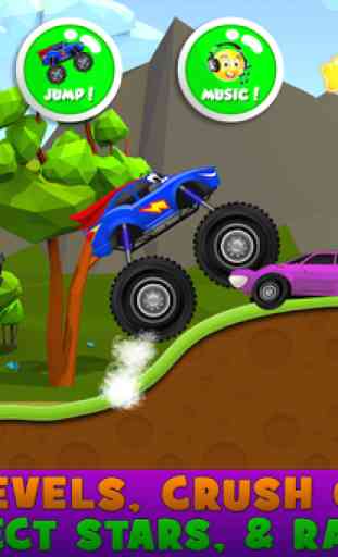 Monster Trucks Game for Kids 2 4