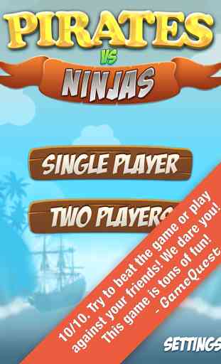 Pirate Vs Ninja 2 player game 2