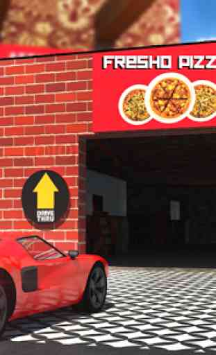 Pizza Delivery Car Drive Thru 1