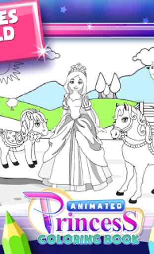 Princess: Kids Coloring Book 4